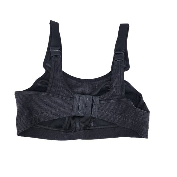 Glamorise No Bounce Medium Impact Support Comfort Black Sports Bra Size 34C - Picture 2 of 3